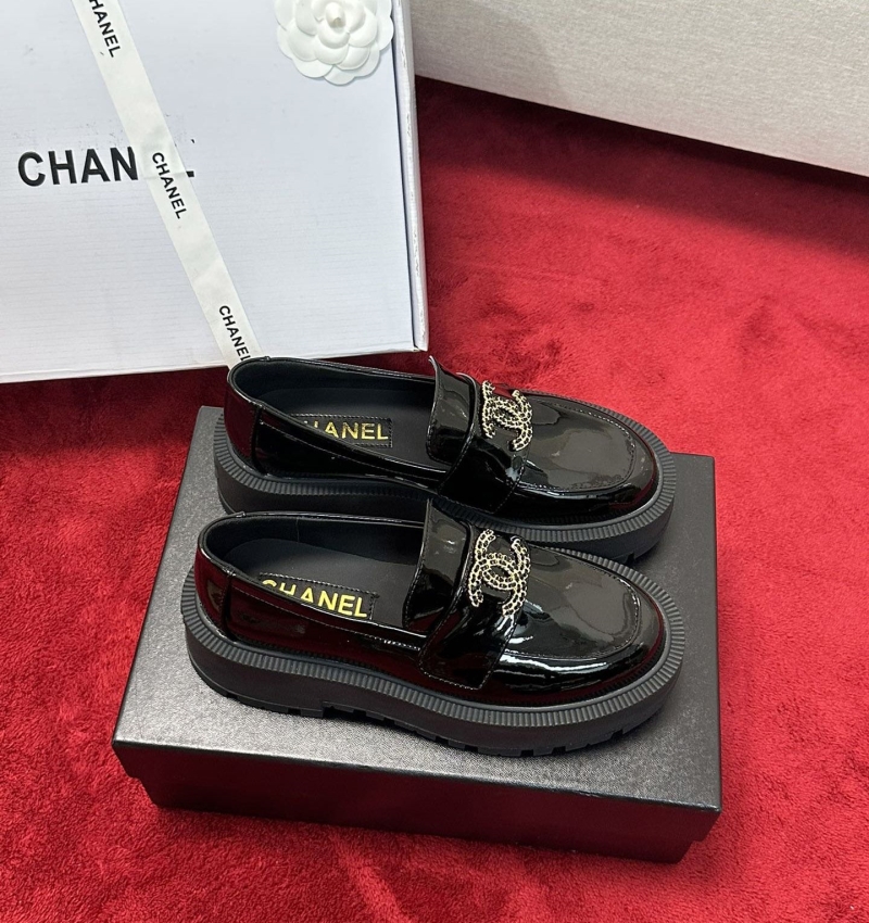 Ch*el leather shoes